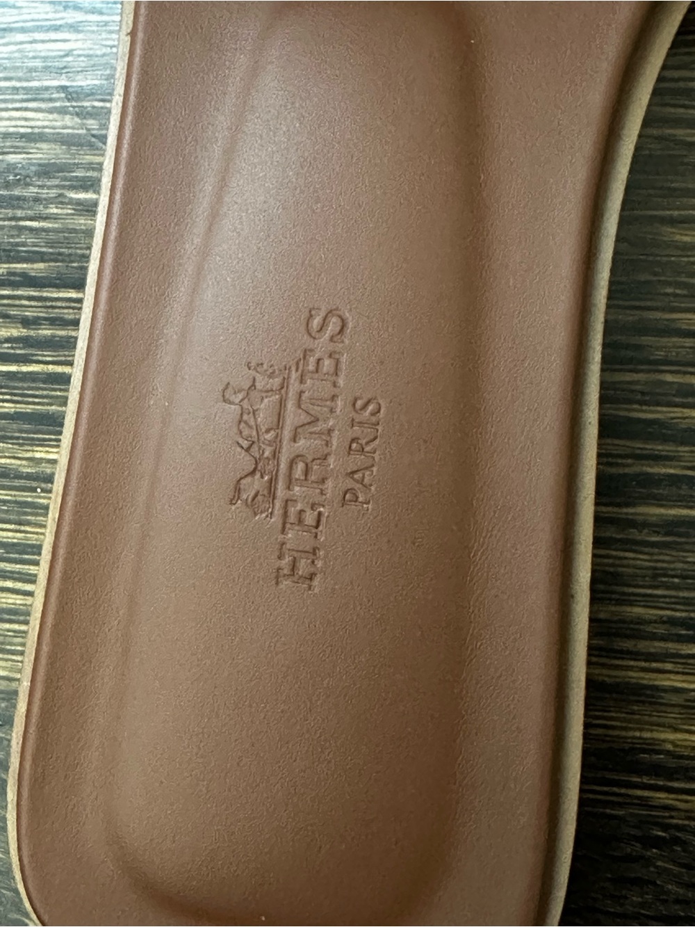 Hermes Cognac Brown Oran Slide Sandals - Picture 7 of 8